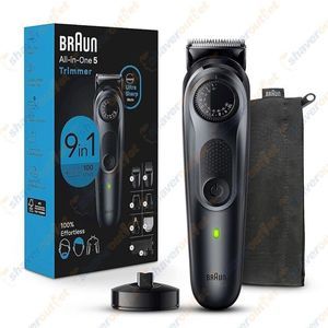 Braun All-in-One 5 Trimmer Ultra Sharp Blade 9-in-1 Trimmer Kit 100min Battery.